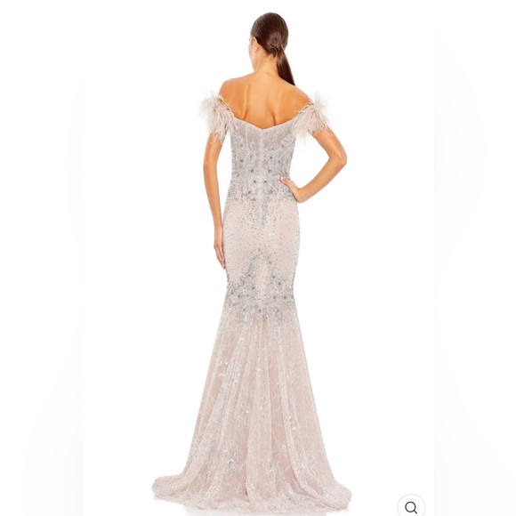 Mac Duggal gown with ostrich feather - Picture 3 of 4